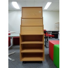 Double Sided Mobile Melamine Magazine Rack - CLR052