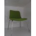 Eclipse Chair - Lime Green Fabric - Chrome Legs - CLR036
