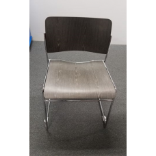 Eclipse Plywood Visitor Chair - Chrome Sled