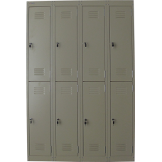 Ausfile® Locker 2 Door - 300mm wide Bank of 4 - AL2D300BK4 / MC5D
