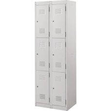 Ausfile® Locker 3 Door - 300mm wide Bank of 2 - AL3D300BK2 / MC6B