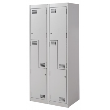 Ausfile® Locker 2 Door Step - 375mm wide Bank of 2 - AL2DS375BK2