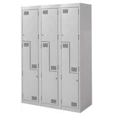 Ausfile® Locker 2 Door Step - 375mm wide Bank of 3 - AL2DS375BK3