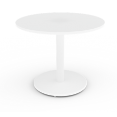 Eclipse Pedestal Table White - 900D - BMD900W