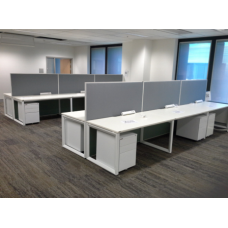 Eclipse® Prism Floor Mounted Desk Screen – 1800 x 1350 – BSF181350
